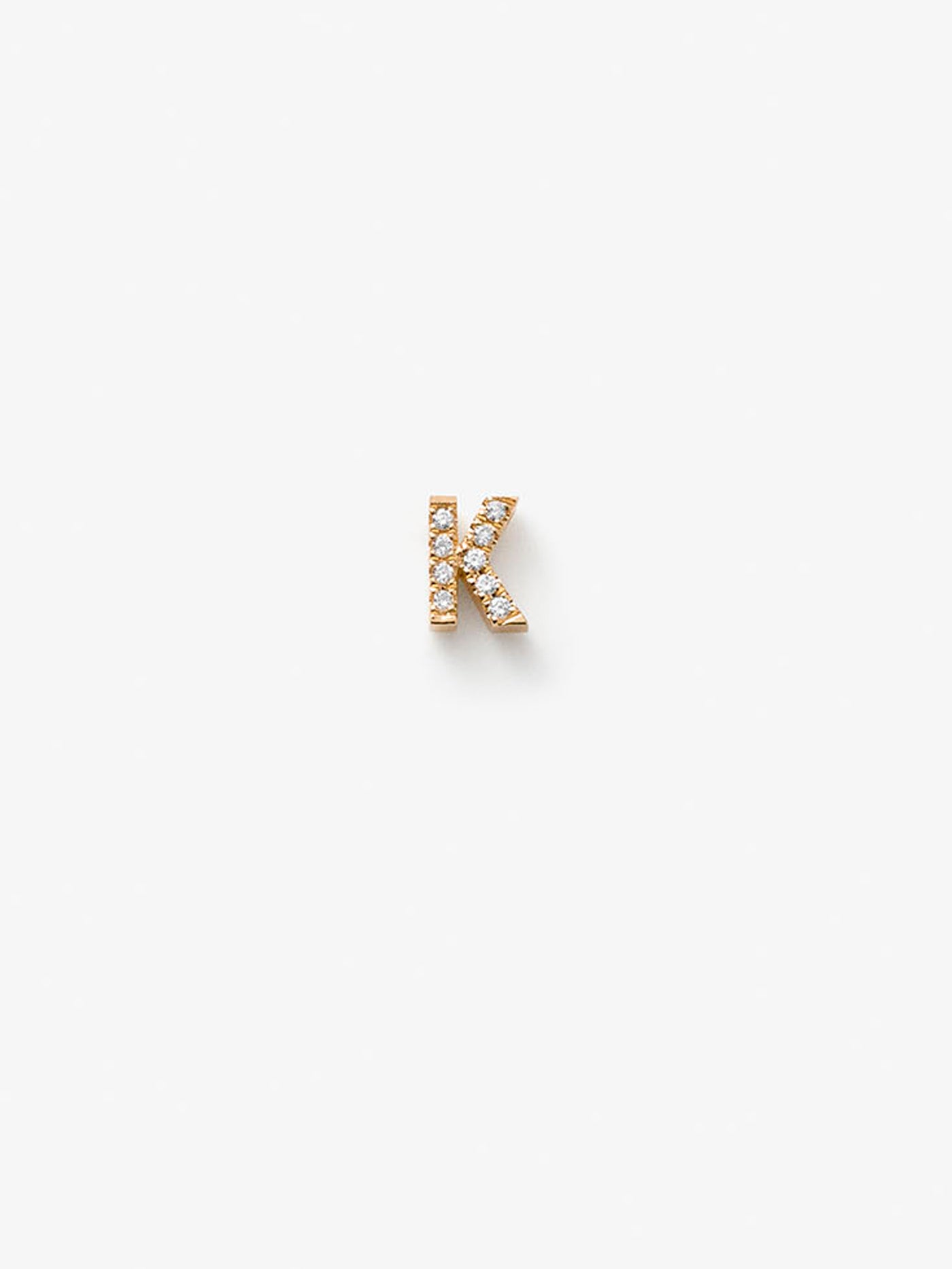 Letter K in Diamonds and 18k Gold