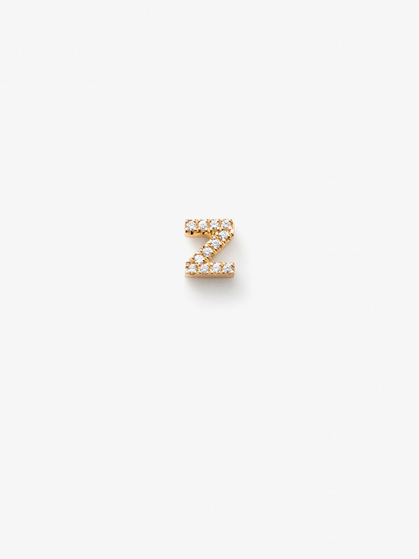 One Letter Z in Diamonds and 18k Gold