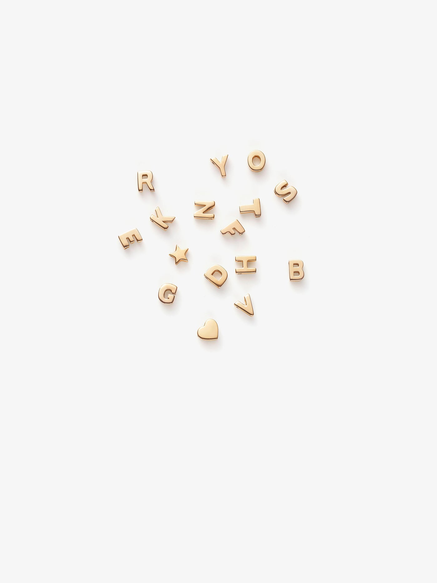 One Letter 18-Karat Gold Stud Earrings