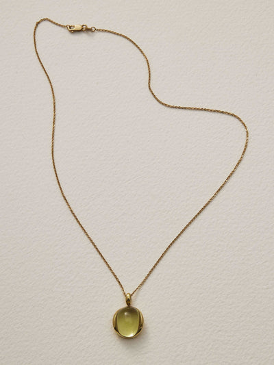 Verse Fine Jewellery Vintage Gold Citrine Cabochon Necklace