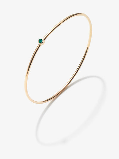 Verse-Fine-Jewellery-Birthday-Bangle-18-Karat-Solid-Gold-Emerald-Birthstone-May
