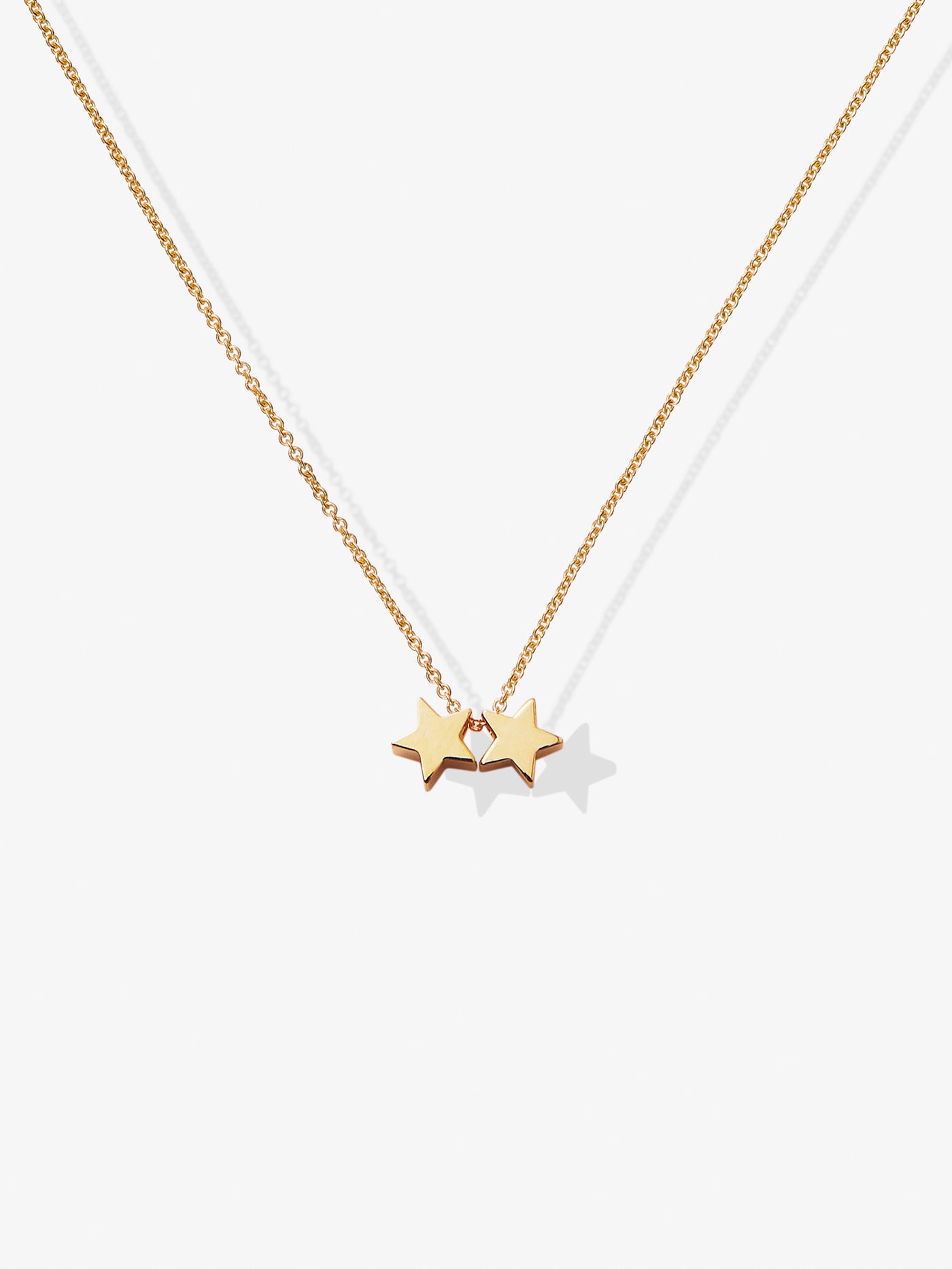 Two Stars 18-Karat Gold Necklace